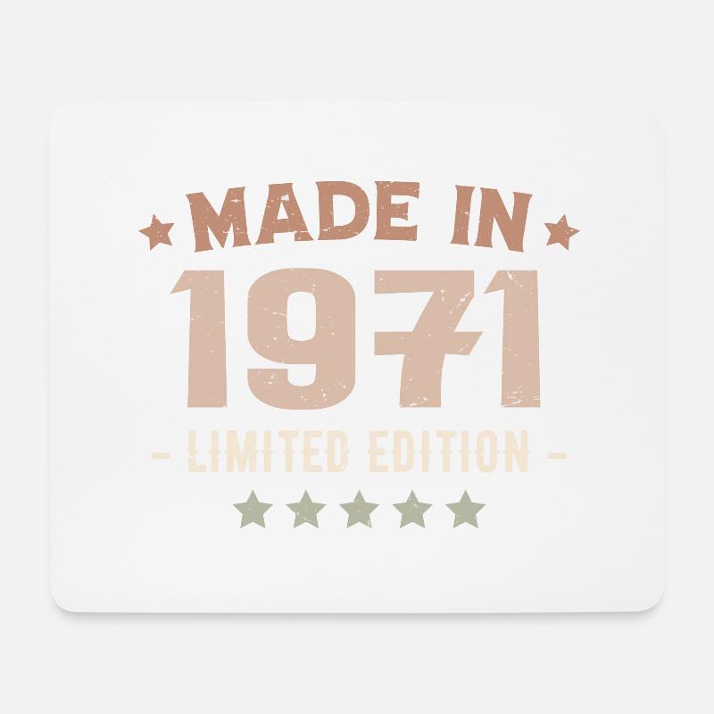 Baujahr 1971 Jubiläumsgeschenk 1971 Jahrgang 1971 - Mousepad (Querformat) - Weiß