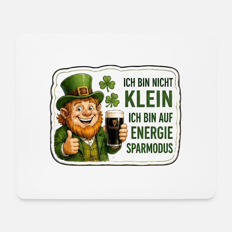Ich bin nicht klein. Ich bin auf Energiesparmodus. - Mousepad (Querformat) - Weiß