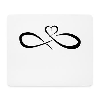infinite heart love - Mouse Pad (horizontal) - white - Front