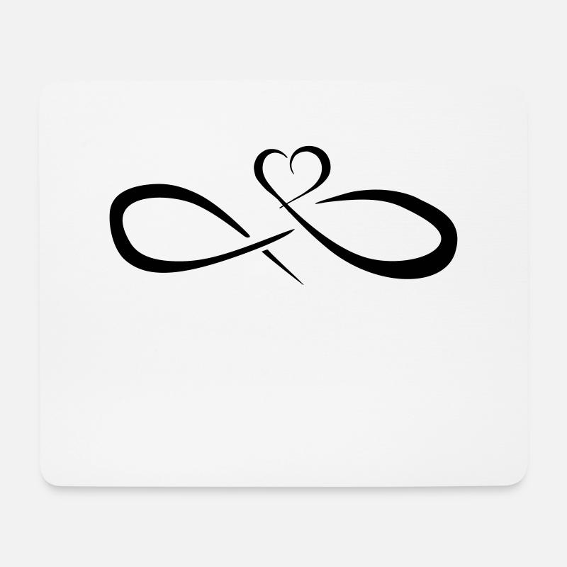 unendliches herz liebe - Mousepad (Querformat) - Weiß