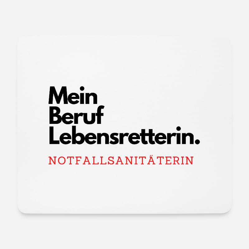 Mein Beruf Lebensretterin. Notfallsanitäterin. - Mousepad (Querformat) - Weiß