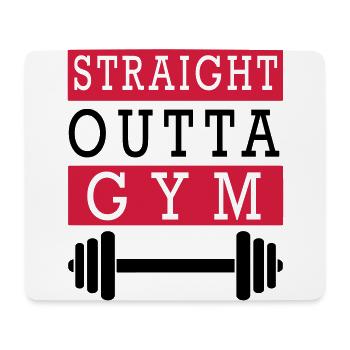 STRAIGHT OUTTA GYM (v) - Mousepad (Querformat) - Weiß - Vorne
