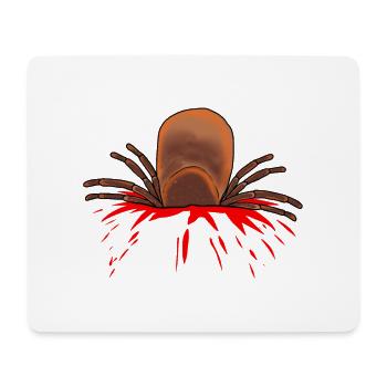 Zecke Blutig Blutsauger Insekt Insekten Natur Tier - Mousepad (Querformat) - Weiß - Vorne