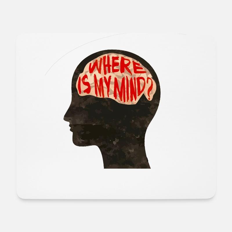 Where is My Mind - Mousepad (Querformat) - Weiß