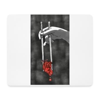 Chopstick Love - Tapis de souris (format paysage) - blanc - Devant
