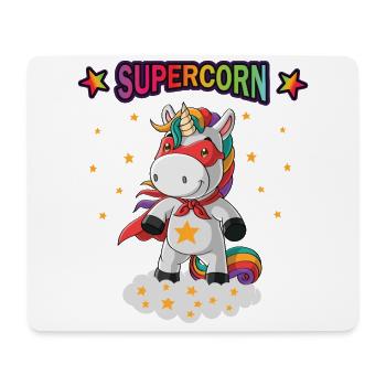 Unicorn superhero supercorn hero boy girl - Mouse Pad (horizontal) - white - Front