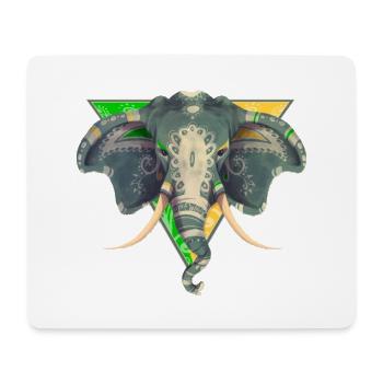 Indischer Elefant Afrika Safari Big Five - Mousepad (Querformat) - Weiß - Vorne