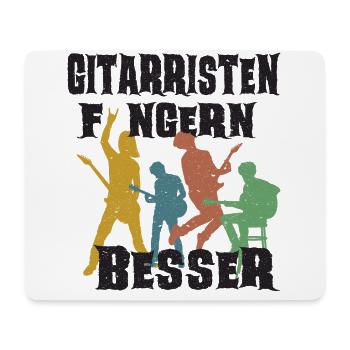 Gitarristen fingern besser lustiges Sex anzüglich - Mousepad (Querformat) - Weiß - Vorne