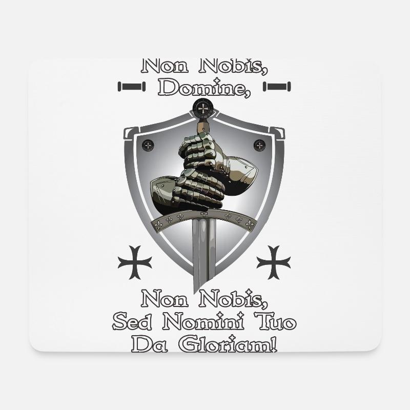 Nicht Nobis Sed Nomini Tuo Da Gloriam - Mousepad (Querformat) - Weiß