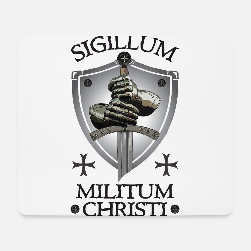 Sigillum Militum Christi - Mousepad (Querformat) - Weiß