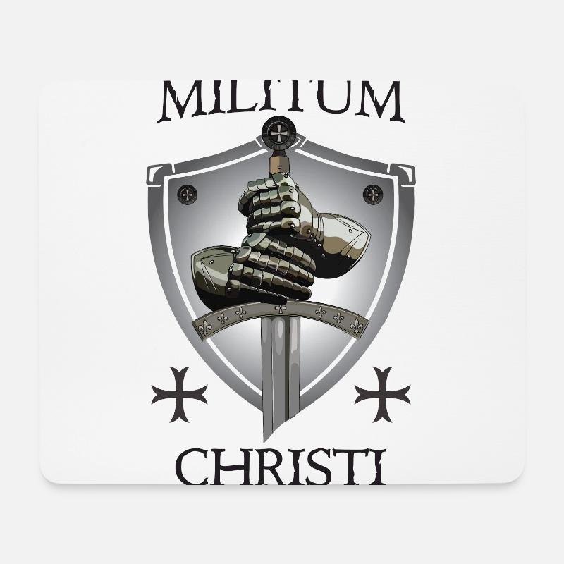 Templer + Militum Christi - Mousepad (Querformat) - Weiß