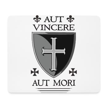 Templerkreuz Schild - Mousepad (Querformat) - Weiß - Vorne