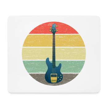 Bass Vintage Blau / Gold - Mousepad (Querformat) - Weiß - Vorne