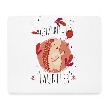 Gefährliches Laubtier Igel - Mousepad (Querformat) - Weiß - Vorne