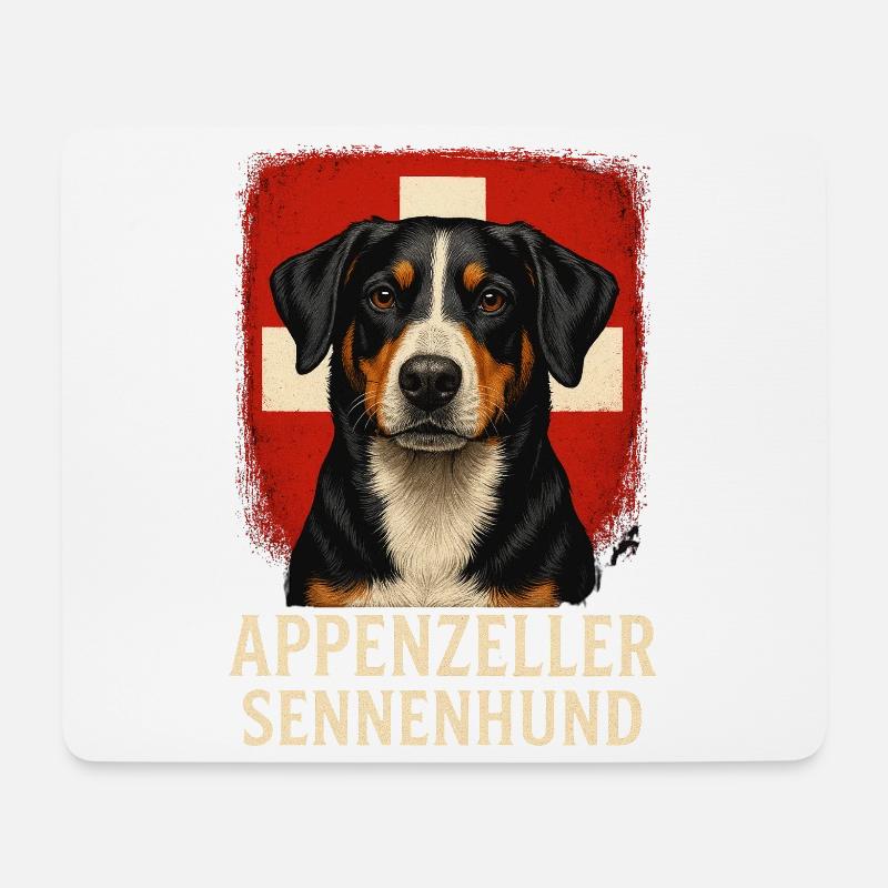 Appenzeller Sennenhund Mountaindog Entlebucher - Mousepad (Querformat) - Weiß