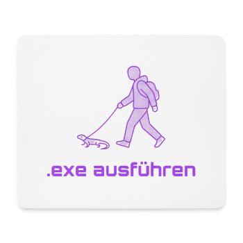 .EXE ausführen – Lustiges Informatiker Shirt - Mousepad (Querformat) - Weiß - Vorne