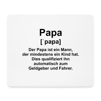 Lustiges Papa Vater Definition Wörterbuch - Mousepad (Querformat) - Weiß - Vorne