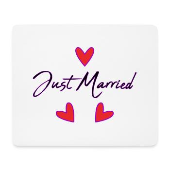 GERADE VERHEIRATET. Junggesellinnenabschied. VALENTINSTAG. PAAR - Mousepad (Querformat) - Weiß - Vorne
