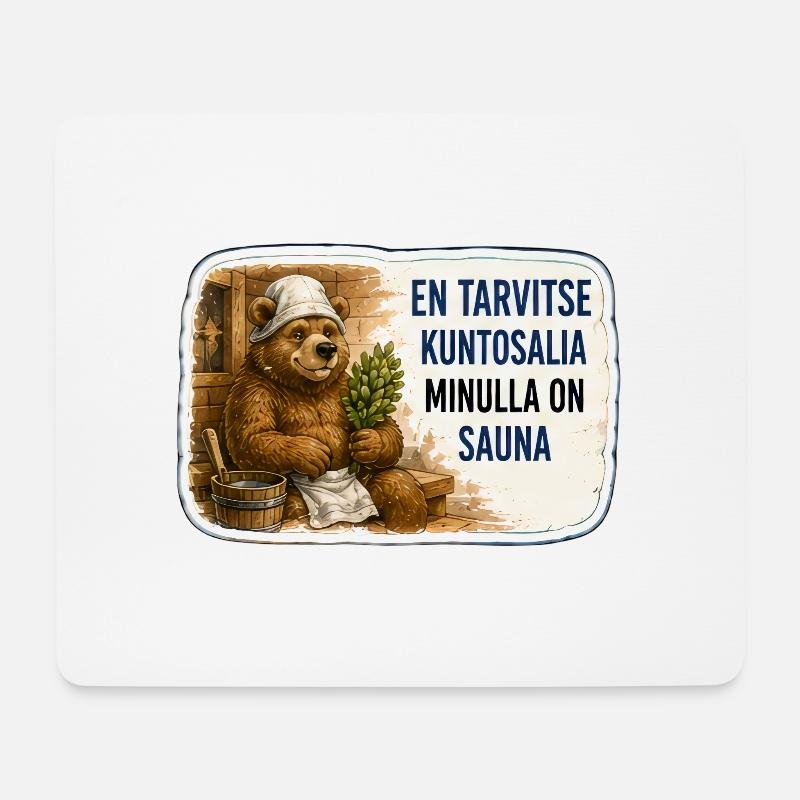 Minulla on sauna - Mousepad (Querformat) - Weiß