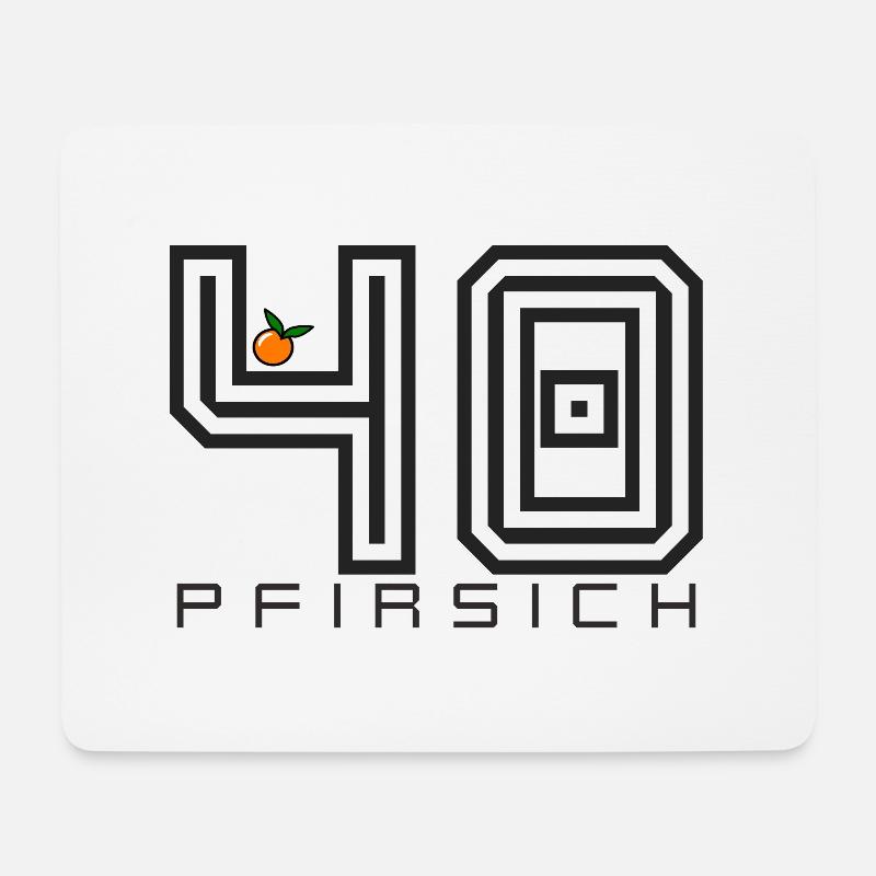 Pfirsich 40 Shirt Lustiger Geburtstag Spruch - Mousepad (Querformat) - Weiß
