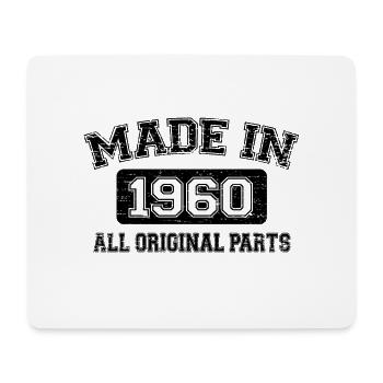 Vintage 62nd Birthday Gift Né en 1960 - Tapis de souris (format paysage) - blanc - Devant