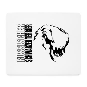 RUSSISCHER SCHWARZER TERRIER Profil Hunde Wilsigns - Mousepad (Querformat) - Weiß - Vorne