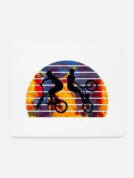 BMX - Mousepad (Querformat) - Weiß