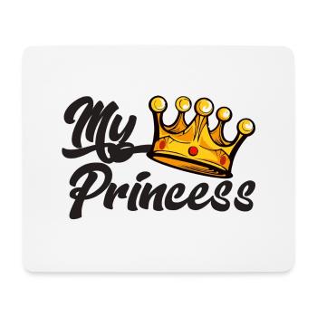 ma princesse - Tapis de souris (format paysage) - blanc - Devant