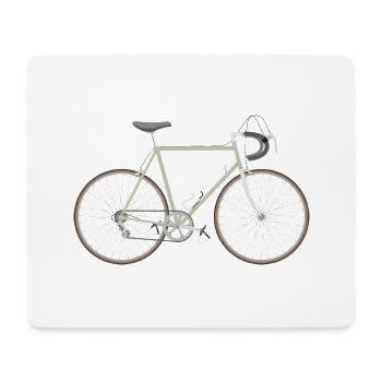 Retro Rennrad / Vintage Racing Bike - Mousepad (Querformat) - Weiß - Vorne