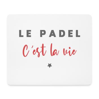Le padel c est la vie - Tapis de souris (format paysage) - blanc - Devant