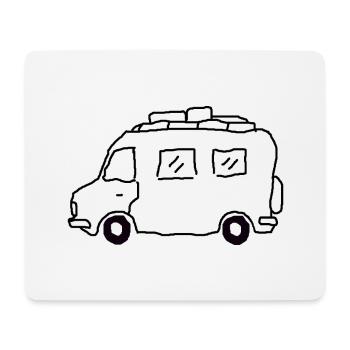 Dessin de camping-car Globetrotter - Tapis de souris (format paysage) - blanc - Devant