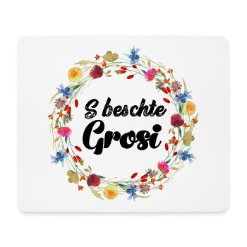 S Beschte Grosi Oma Schweiz Schweizerdeutsch Omi - Mousepad (Querformat) - Weiß - Vorne
