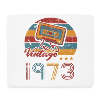 Birthday 1973 Cassette Retro Vintage Year of construction - Mouse Pad (horizontal) - white - Front