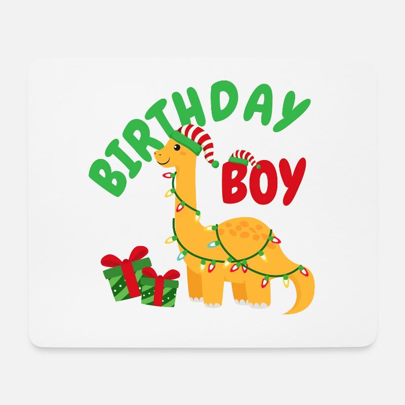 Weihnachten Dinosaurier Geburtstagskind Geburtstag - Mousepad (Querformat) - Weiß