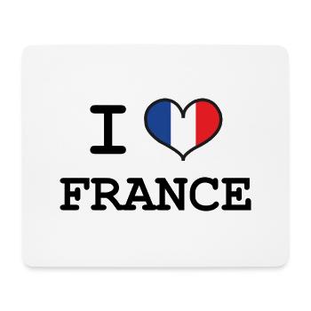 I Love France - Mousepad (Querformat) - Weiß - Vorne