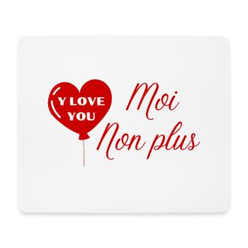 Je t’aime, moi non plus - Tapis de souris (format paysage) - blanc - Devant