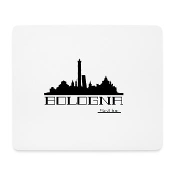 Bologna Skyline Neon Outline - Mouse Pad (horizontal) - white - Front