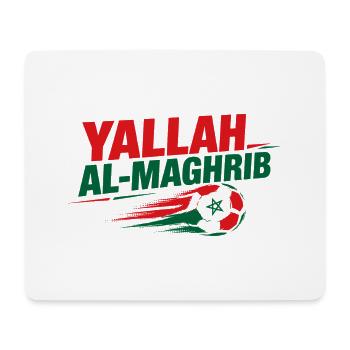 Yallah Al-Maghrib Foot Maroc - Tapis de souris (format paysage) - blanc - Devant