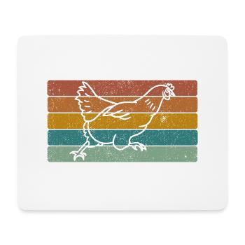 Poulet - Tapis de souris (format paysage) - blanc - Devant