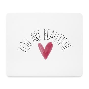 Watercolor Heart - Mouse Pad (horizontal) - white - Front