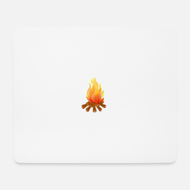 Campfire Flame Illustration T-Shirt - Mouse Pad (horizontal) - white
