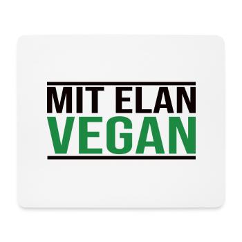 Mit Elan Vegan - Veganer Spruch - Mousepad (Querformat) - Weiß - Vorne