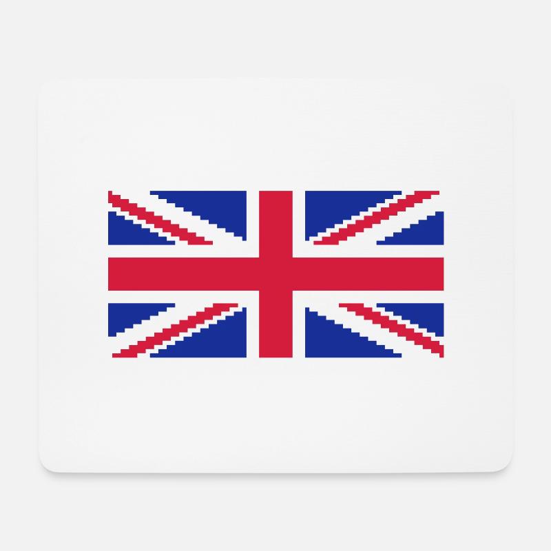 Union Pixel Jack UK Flag - Mouse Pad (horizontal) - white