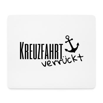 kreuzfahrt verrückt - black - Mousepad (Querformat) - Weiß - Vorne