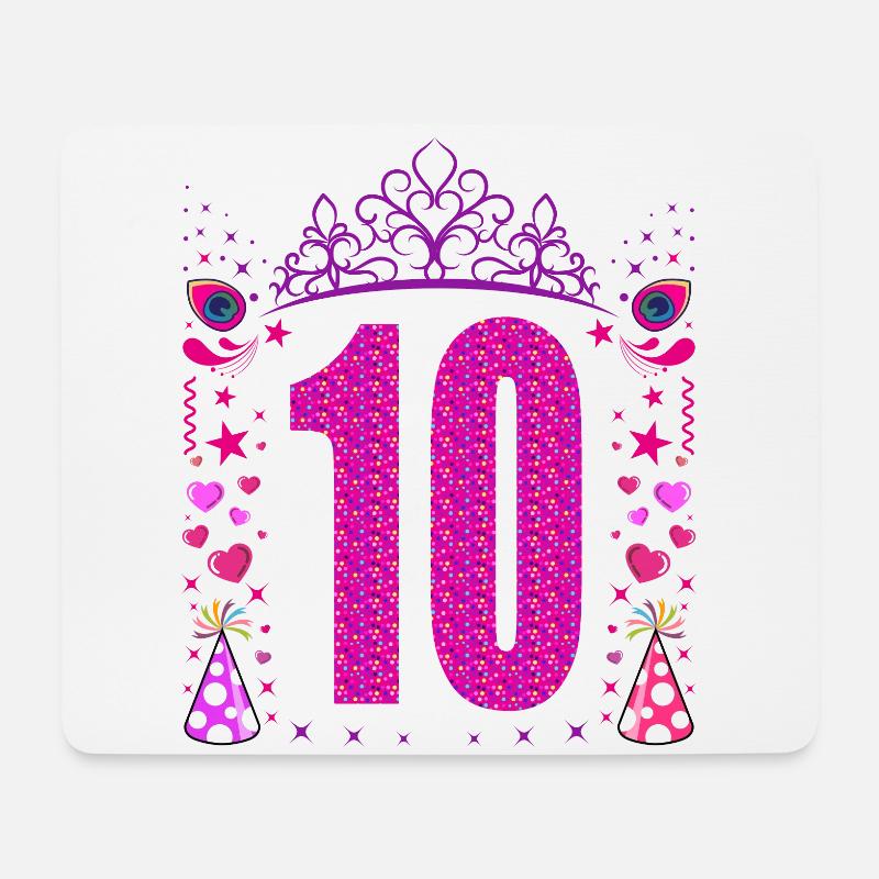 10 Geburtstag Mädchen Geschenk 10 Jahre Geburtstag - Mousepad (Querformat) - Weiß