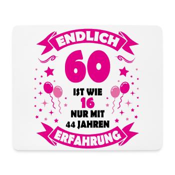 60. Geburtstag Mann 60.Ehrentag 60. Jubiläum Fun - Mousepad (Querformat) - Weiß - Vorne