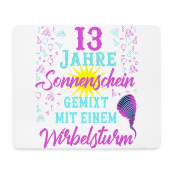 13 Geburtstag Frauen Geschenk 13 Jahre Geburtstag - Mousepad (Querformat) - Weiß - Vorne