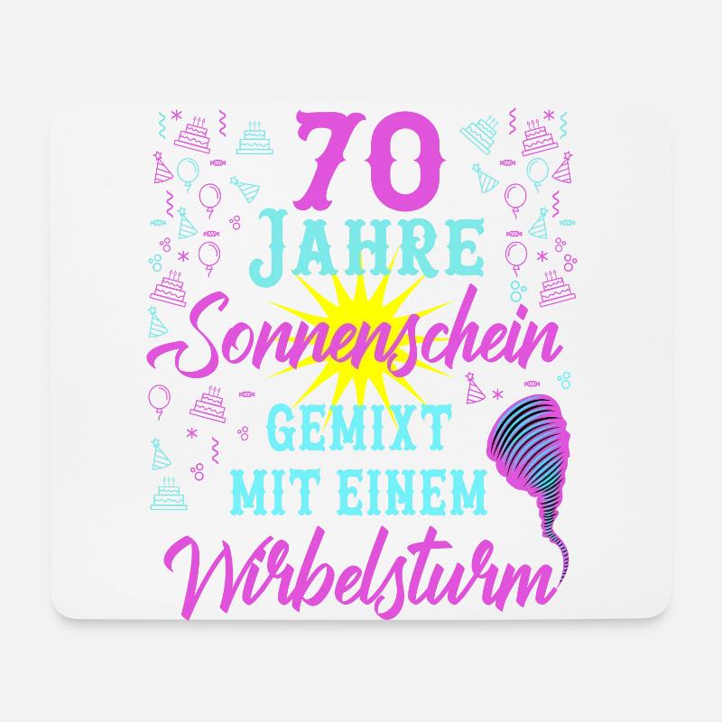 70 Geburtstag Frauen Geschenk 70 Jahre Geburtstag - Mousepad (Querformat) - Weiß