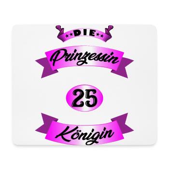 25 Geburtstag Frauen Geschenk 25 Jahre Geburtstag - Mousepad (Querformat) - Weiß - Vorne