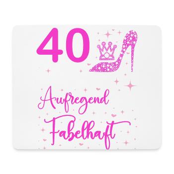 40 Geburtstag Frauen Geschenk 40 Jahre Geburtstag - Mousepad (Querformat) - Weiß - Vorne